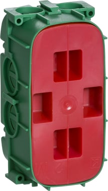 Wall-mounting for 2 switches, green 504D0222
