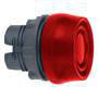 Harmony trykknapshoved i plast med rød silikonehætte og fjeder-retur for brug med skilteholdere ZB5AP4S