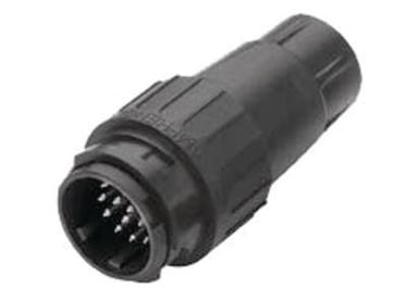 Male cable connector , cable mount, plug 9 contacts, 12A, 400V, IP65, Amphenol Industrial 110-66-352