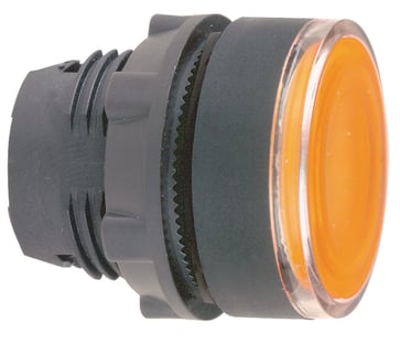 Harmony lampetrykshoved i plast for BA9s med fjeder-retur og plan trykflade i orange farve ZB5AW35
