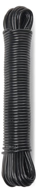 Tøjsnor, sort, 3 mm, 20 meter BC0320