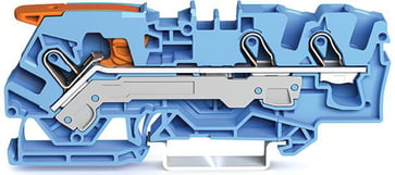 3-leder-gennemgangsklemme, pal og Push-in CAGE CLAMP® 6 mm², blå 2106-1304