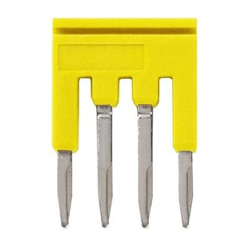 Cross bar for terminal blocks 1mm² push-in plusmodels 4 poles yellow color XW5S-P1.5-4YL 669986