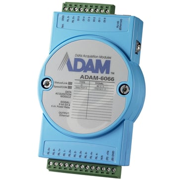 Adam I/O modul 6 digitale indgange, 6 5A relæ udgange, ADAM-6066 110-84-037