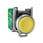 Harmony trådløs trykknap i metal med fjeder-retur og plan trykflade i gul farve og transmitter med 1 signal ZB4RTA5 miniature