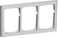FUGA ramme Softline 63 1,5 modul vandret tripel, lysegrå 500D5315 miniature