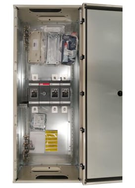 Safety switch, 3-p. 400V AC23 570A, 315kW. Steel sheet enclosure. IP65, 1SCA022512R7730 1SCA022512R7730