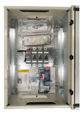 Safety switch, 3-p. 400V AC23 200A, 110kW. Steel sheet enclosure. IP65, 1SCA022340R0770 1SCA022340R0770