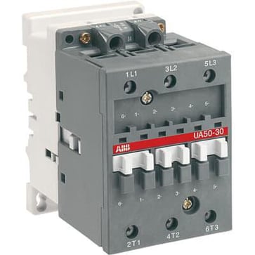 Kontaktor for kondensatordrift 3-polet 33kvar, 400V AC, styrespænding 220-230V AC 50Hz / 230-240V AC 60Hz UA50-30-00-80 1SBL351022R8000