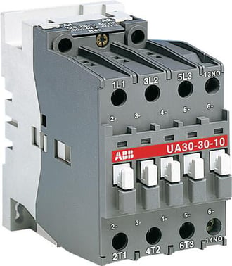 Kontaktor for kondensatordrift 3-polet 27,5kvar, 400V AC, styrespænding 380-400V AC 50Hz / 400-415V AC 60Hz, hjælpekontakt 1NO UA30-30-10-85 1SBL281022R8510