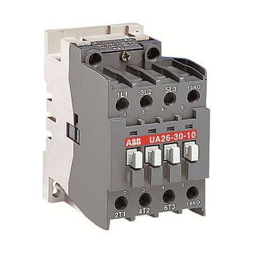 Kontaktor for kondensatordrift 3-polet 20kvar, 400V AC, styrespænding 220-230V AC 50Hz / 230-240V AC 60Hz, hjælpekontakt 1NO UA26-30-10-80 1SBL241022R8010