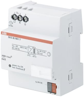 KNX Strømforsyning 160mA mdrc SV/S30.160.1.1 2CDG110144R0011