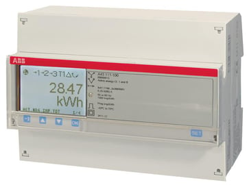 El-måler 3 faset direkte måling 80Amp med puls/alarm udgang A43 111-100 Stål 2CMA170520R1000