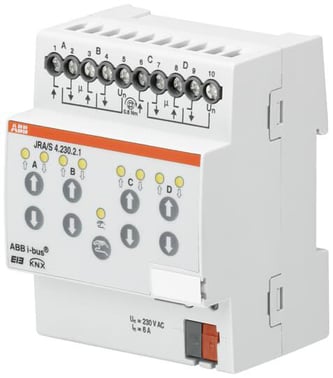 KNX persienneaktuator, 4-kanal, 230V AC, MDRC JRA/S4.230.2.1 2CDG110121R0011