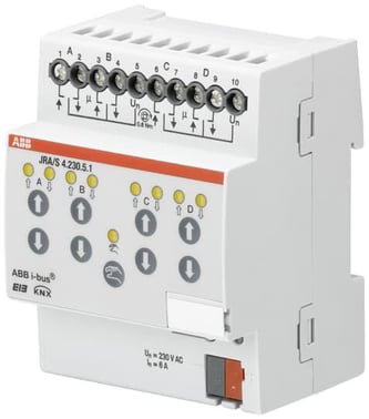 KNX persienneaktuator, 4-kanal, 230V AC, MDRC JRA/S4.230.5.1 2CDG110125R0011