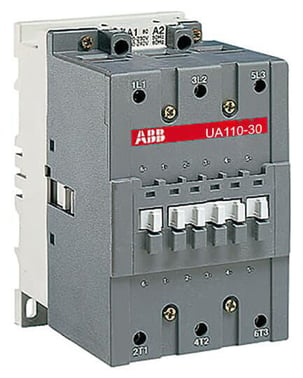 Kontaktor for kondensatordrift 3-polet 75kvar, 400V AC, styrespænding 220-230V AC 50Hz / 230-240V AC 60Hz UA110-30-00-80 1SFL451022R8000