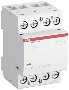 Installationskontaktor 4-polet 3NO+1NC, AC-1 40A ved 55 grader, 400V AC, styrespænding 24V AC/DC 1SAE341111R0131