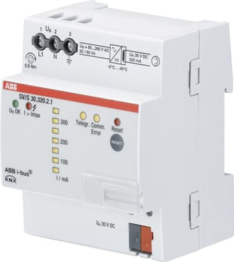 KNX Strømforsyning 320mA med diagnosticering, LED Display SV/S30.320.2.1 2CDG110145R0011