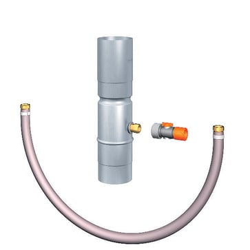 RHEINZINK water butt connector with 1/2" Gardena-connector 87mm 1134697