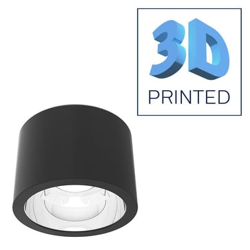 KT-serie Downlight Påbyg 3000lm/830 PSED Sort 3D-printet 912500100476
