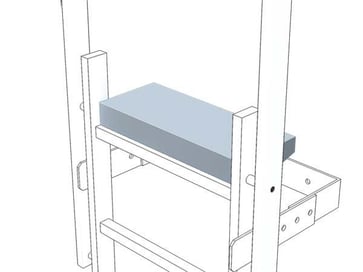 Exit step for fixed ladders 40945