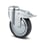 Tente Drejeligt hjul med bremse, elektrisk ledende (ESD), gummi, 75 mm, 55 kg, konuskugleleje, med bolthul Byggehøjde: 100 mm. Driftstemperatur:  -20°/+85° 00004957 miniature