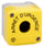 Trykknapboks tom med 1 hul gul mærke: Arret XALK01HFR miniature