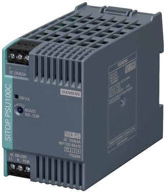 SITOP PSU100C 12 V/6.5 A stabiliseret strømforsyning 6EP1322-5BA10