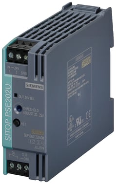 Redundansmodul SITOP PSE202U, 24 VDC / NEC klasse 2 med begrænsning til 100 VA 6EP1962-2BA00