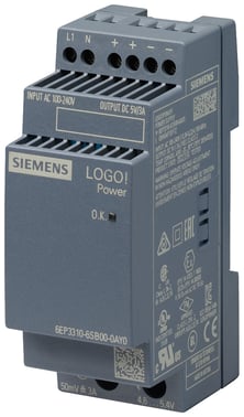LOGO!POWER 5 V / 3 A stabiliseret strømforsyning 6EP3310-6SB00-0AY0