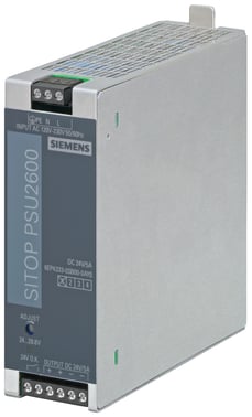SITOP PSU2600 24 V / 5 A Stabiliseret strømforsyningsindgang: 230 V AC-udgang: 24 V DC / 5 A 6EP4333-0SB00-0AY0