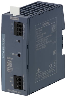 SITOP PSU6200 24 V/2.5 A strømforsyning Input: 120 - 230 V AC, (120 - 240 V DC) Output: 24 V DC/2.5 A 6EP3332-7SB00-0AX0