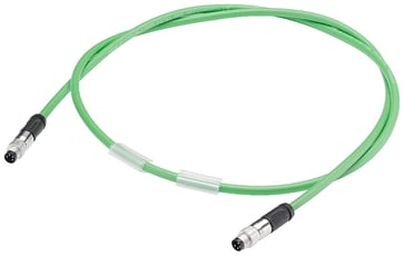 buskabel til ET-tilslutning M8, PUR-kabel samlet i begge ender med 2x M8-stik, 4-polet, afskærmet Længde 15 m 6ES7194-2MN15-0AA0