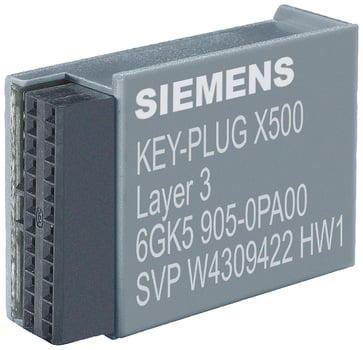 KEY-PLUG XR-500 Layer 3, Aftageligt datalagringsmedium til aktivering af Layer 3-funktioner til SCALANCE XR-500 indeholder alle C-plug-funktioner til enkel 6GK5905-0PA00