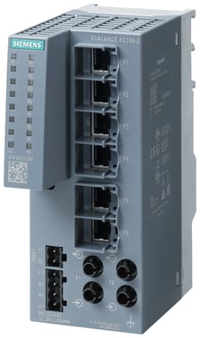 SCALANCE XC106-2, Unmanaged IE switch, 6x 10/100 Mbit/s RJ45 ports, 2x 100 Mbit/s Multimode 6GK5106-2BB00-2AC2