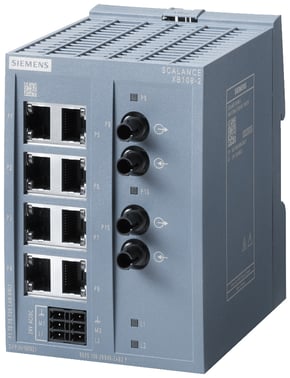 SCALANCE XB108-2 ikke-administreret switch, 8x 10/100 Mbit / s porte, 2x 100 Mbit / s MM BFOC 6GK5108-2BB00-2AB2