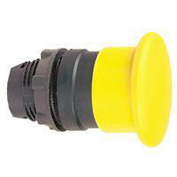 Harmony paddetrykshoved i plast med Ø40 mm padde i gul farve med fjeder-retur ZB5AC5