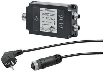 SIMATIC RF600 bredspændingsforsyning til SIMATIC RF-systemer In: AC: 100-240 V Out: 24 V DC 3A CE, UL, CSA Beskyttelsesgrad IP67 med strømforsyning 6GT2898-0AC00
