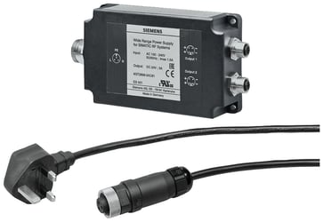 SIMATIC RF600 bredspændingsforsyning til SIMATIC RF-systemer In: AC: 100-240 V Out: 24 V DC 3A CE, UL, CSA Beskyttelsesgrad IP 67 med strømforsyning 6GT2898-0AC10