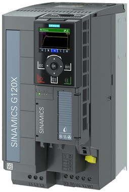 SINAMICS G120X nominel effekt: 11 kW At 110% 60s, 100% 240 s med indbygget klasse C2 filter 380-480 V 3 AC , 6SL3220-2YE26-0AF0 6SL3220-2YE26-0AF0