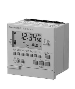 Digital Time Switch, Ugentlig, Nuværende montering, 2 kredsløb, 100 til 240 VAC H5S-WB2 243986