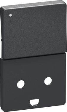 LK FUGA Rocker with LED lamp Switched Socket outlet with earth coke grey 520D8923