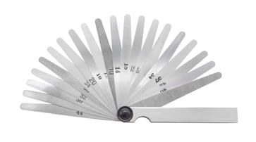 Feeler gauge 0,05-1,00 mm (20 blades) 100 mm (INOX) cylindrical rounded and 10 mm width 10585108