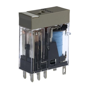 Relæ, plug-in, 8-polet, DPDT, 5A, mech & LED-indikatorer, label facilitet, 48VDC G2R-2-SN 48DC(S) 125370