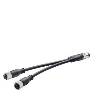 SIMATIC DP, Y-kabel til ET 200 distribueret I / O For dobbelt tilslutning af I / O'er via enkelt kabel til ET 200 5-polet M12, 200 mm 6ES7194-6KA00-0XA0