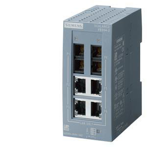 SCALANCE XB004-2 industriel Ethernet-switch til ikke-styret til 10/100 Mbit / s til opsætning af små stjerne- og linjetopologier LED-diagnostik, IP20, 24V DC 6GK5004-2BD00-1AB2