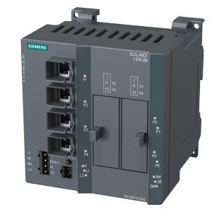 SCALANCE X308-2M managed IE switch, kompakt 4x 10/100/1000 Mbit / s til RJ45 porte elektrisk 2x 100/1000 Mbit / s til 2-port mediemoduler, electrica 6GK5308-2GG10-2AA2