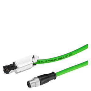 IE-kabel 2x2, 1x M12-180-stik (D-kodet), 1x IE FC RJ45-stik 145, Cat 5e, 5 m 6XV1871-5TH50
