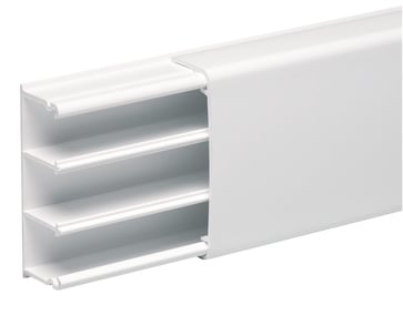 OL50 mini-trunking 25x60, 3 comp, white PVC ISM14600