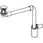 Geberit CLOU håndvaskafløb 32 mm med udvendige ventilpropper og trykaktivering 152.073.21.1 miniature